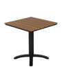 Cafebord 70 x 70 cm sort/teak bøg